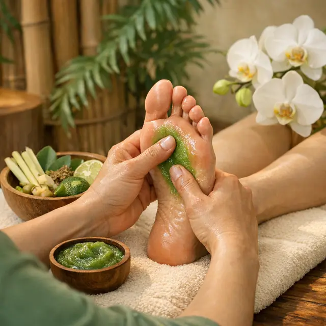 Massage chân tại Nhím Spa